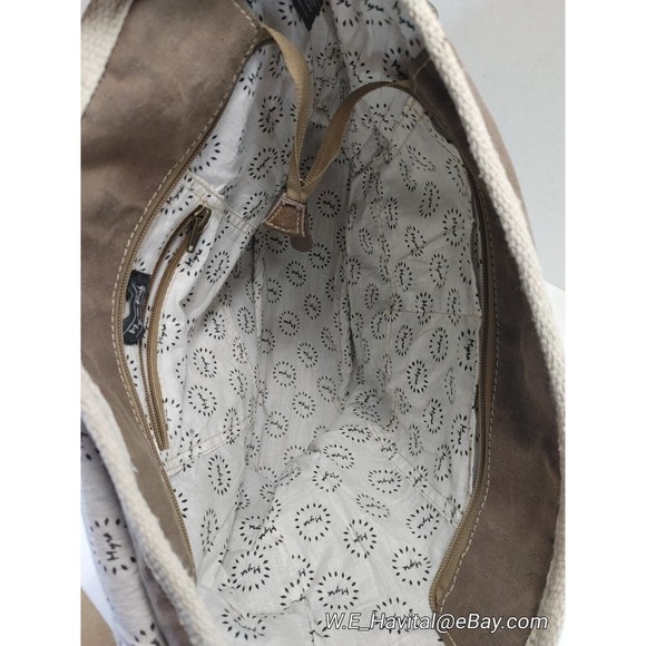 Myra Bag Brown and Cream Tote - Picture 7 of 16